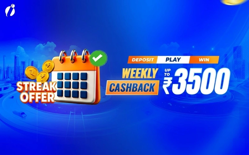 Maintain your consistency and earn the Weekly Deposit Streak Cashback on official Indibet casino.